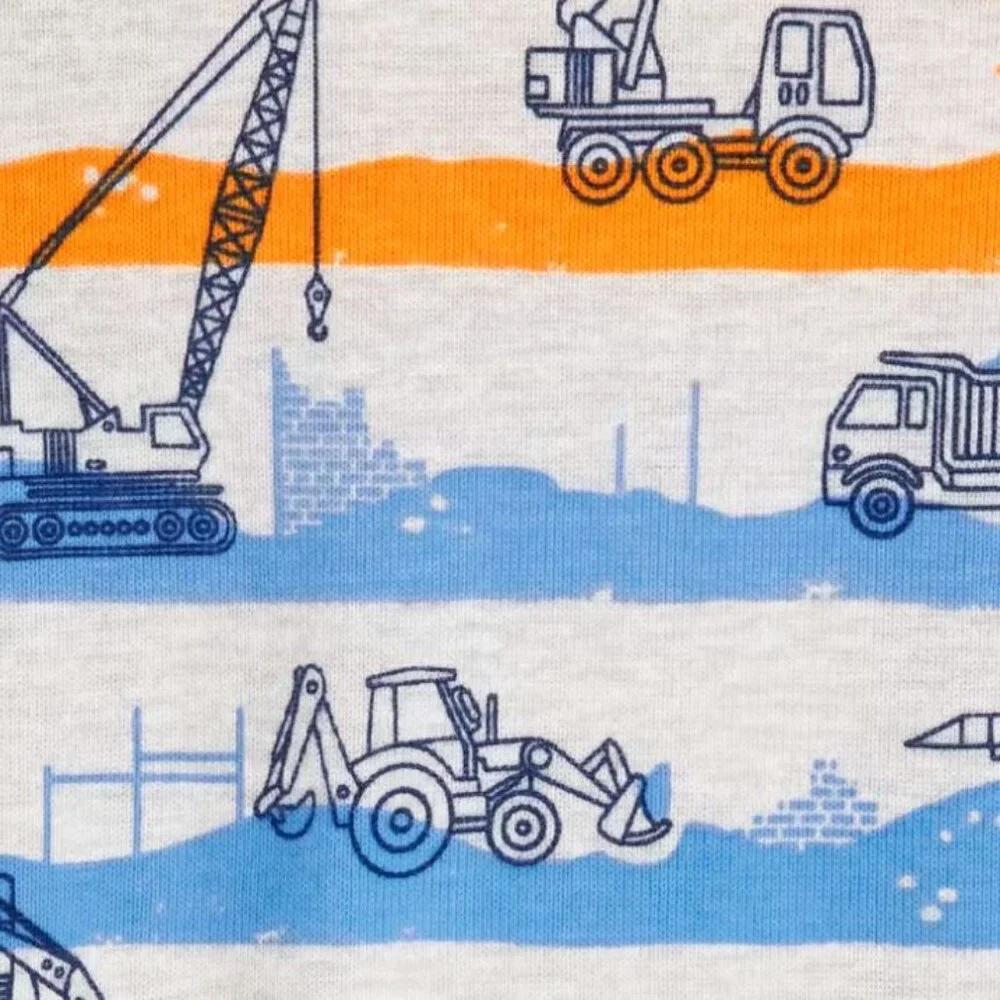 NWT The Children’s Place Baby Boys Construction Snug Fit Cotton Pajama set